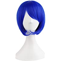 Los mejores  - Mapofbeauty 12 Pulgadas-30cm Recta Corta Peluca Flequillo Lateral (Azul Marino)